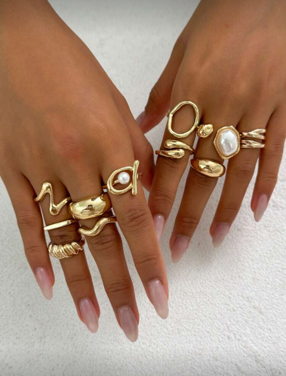 11 bague métallique couleur OR