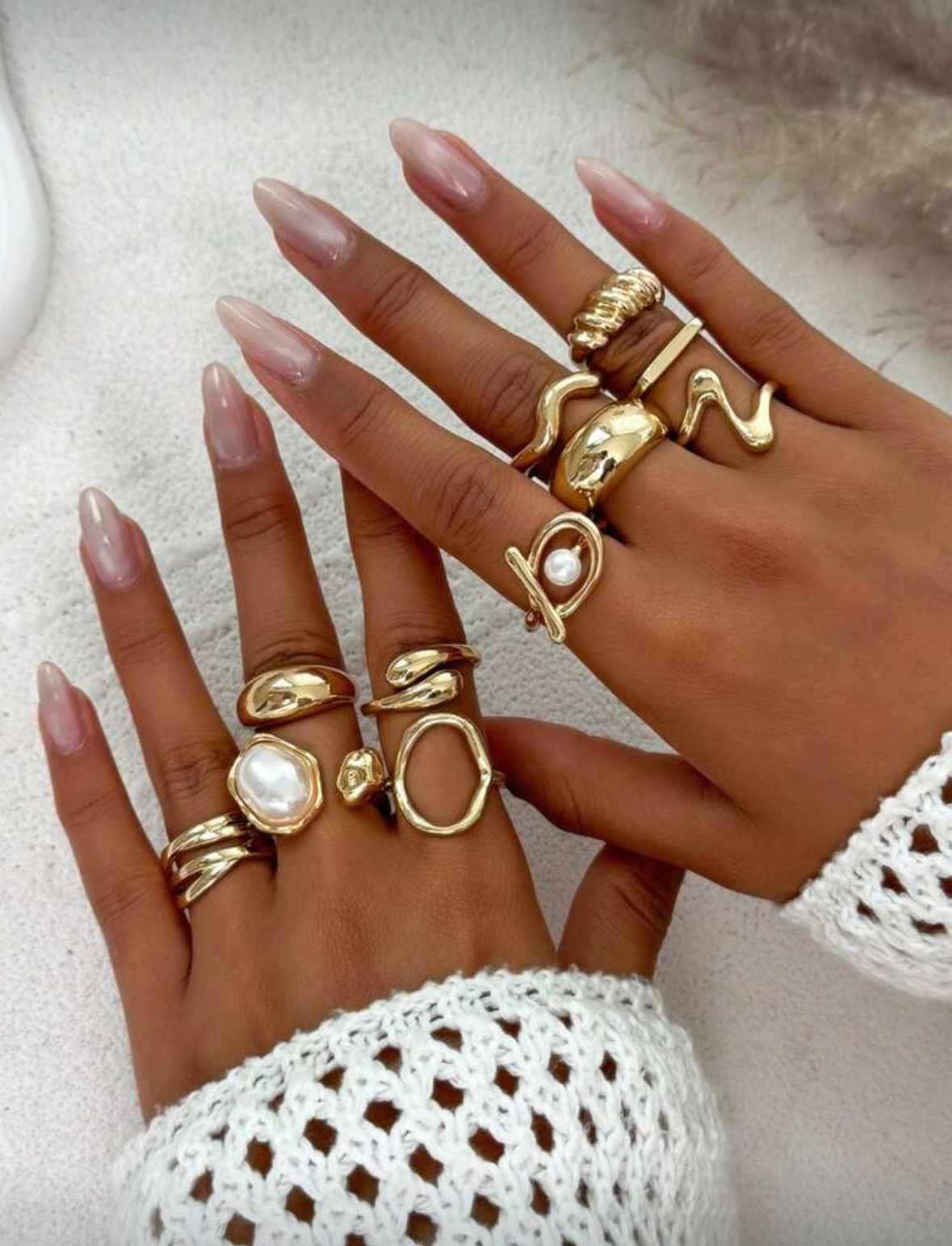 11 bague métallique couleur OR