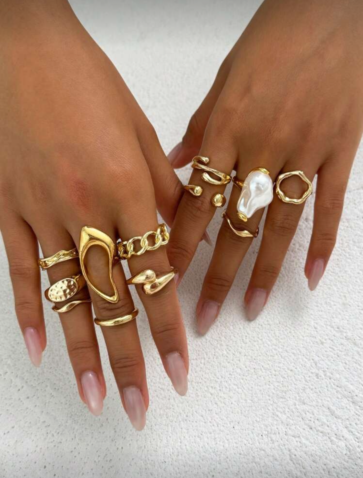 11 bague métallique couleur OR