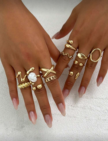 11 bague métallique couleur OR