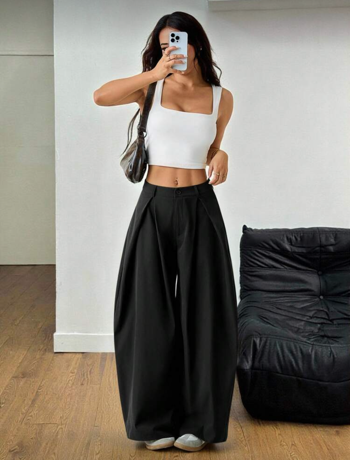 Pantalon ample à ourlet