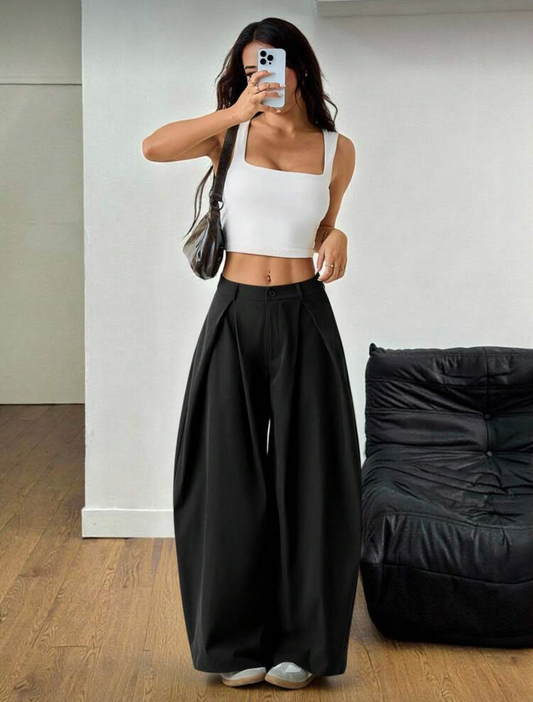 Pantalon ample à ourlet