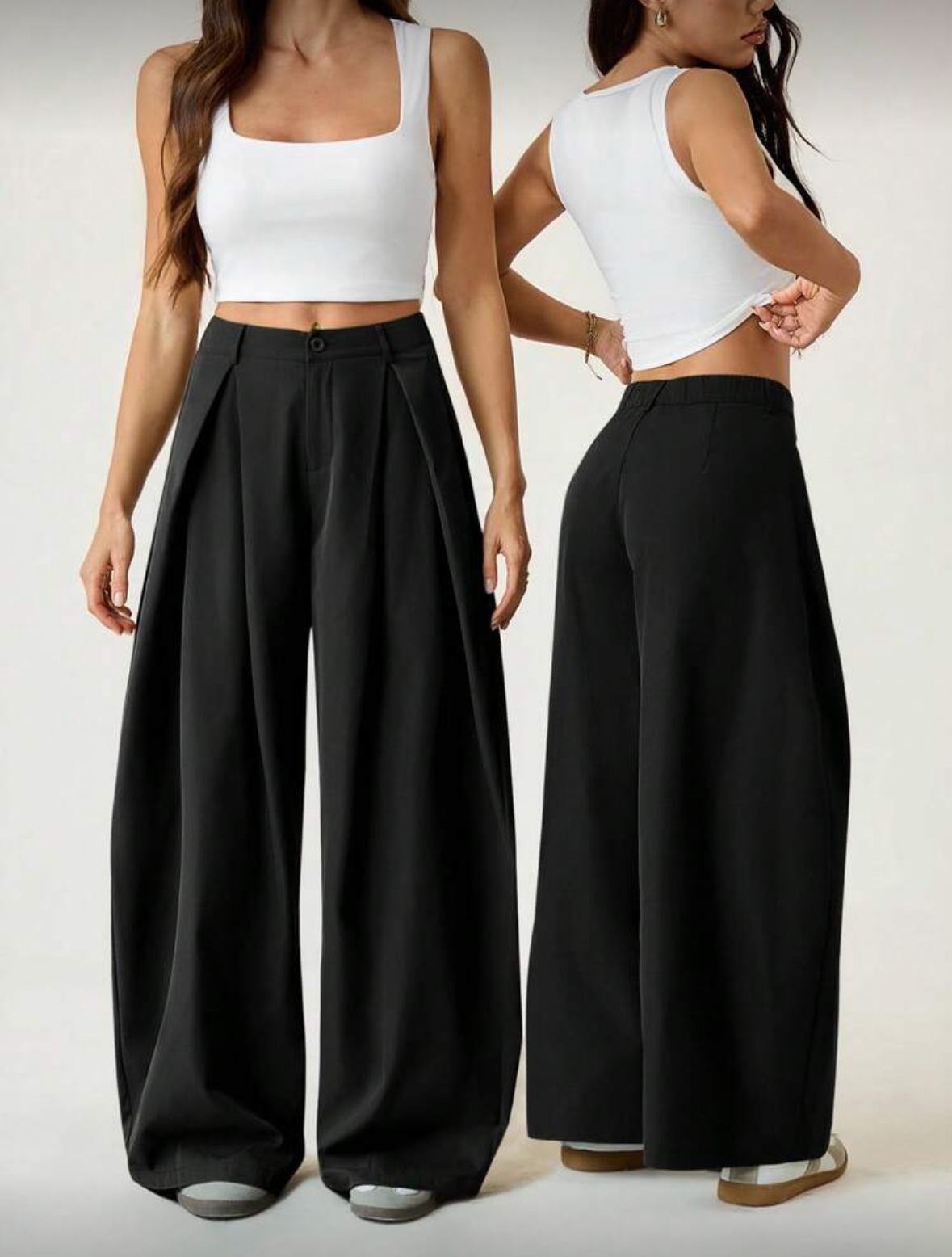 Pantalon ample à ourlet