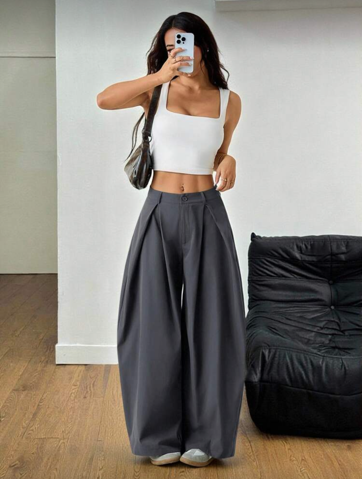 Pantalon ample à ourlet