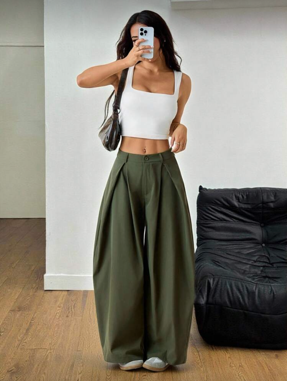 Pantalon ample à ourlet