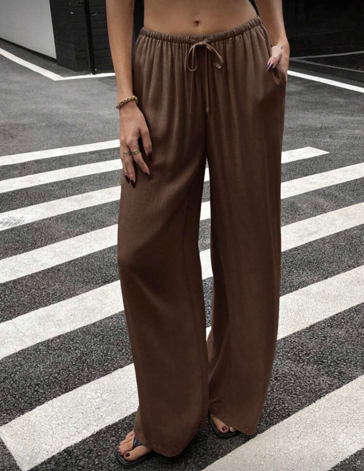 Pantalon droit en lin