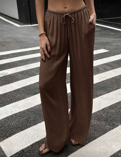 Pantalon droit en lin