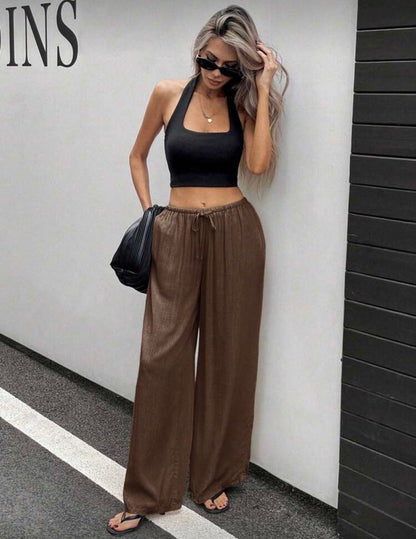 Pantalon droit en lin