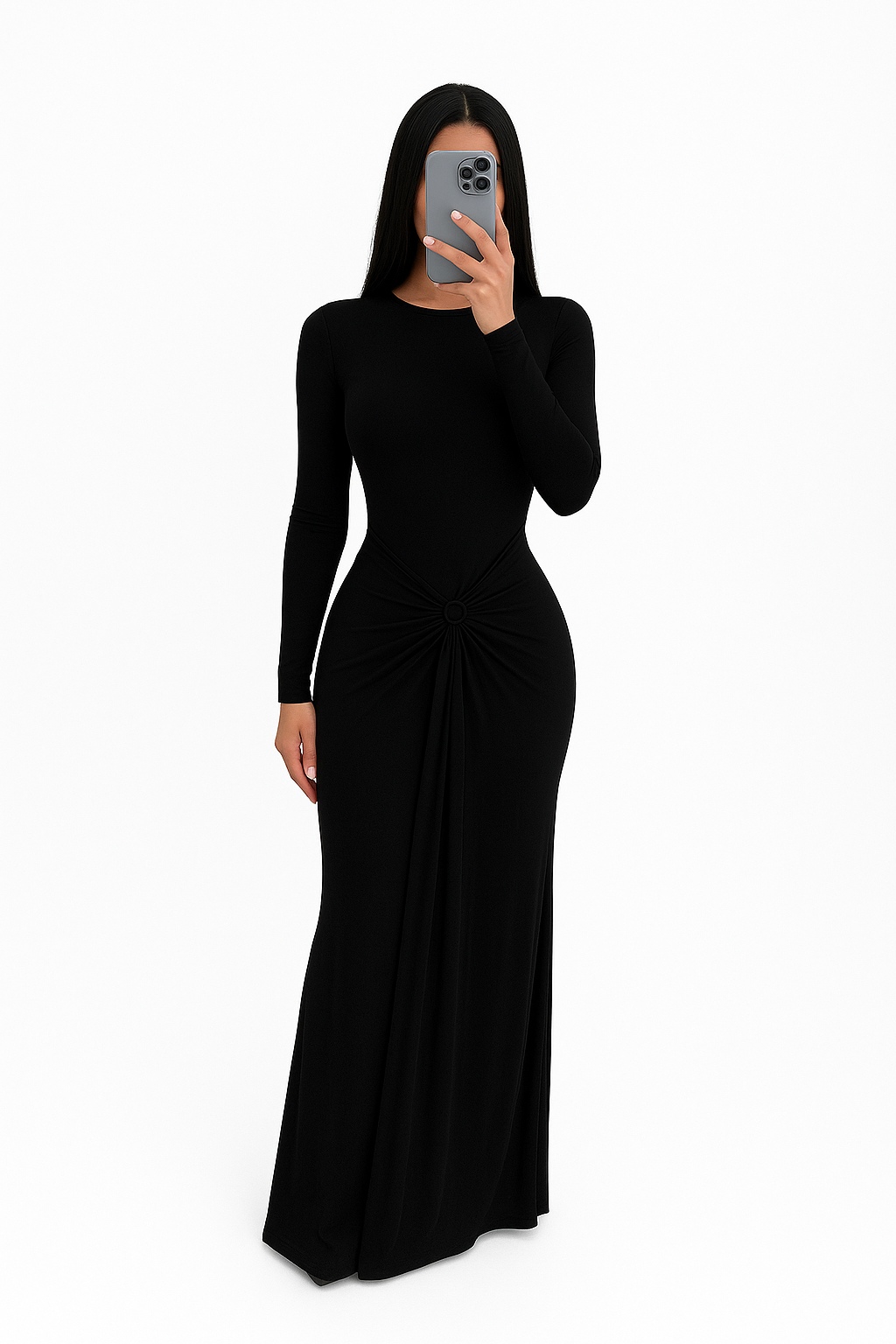 Robe Longue Élégante – Manches Longues