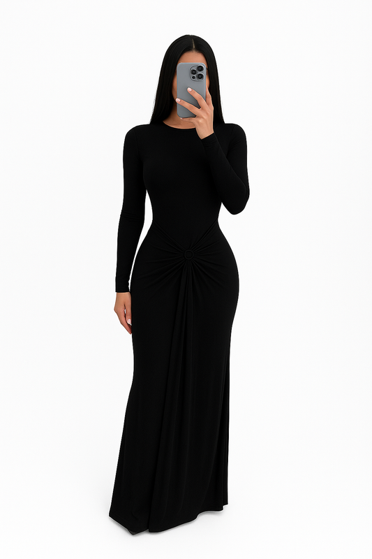 Robe Longue Élégante – Manches Longues